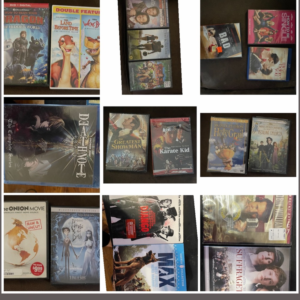 DVDs $50 for all. $5 for individual DVDs
